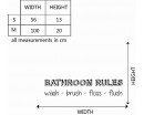 Bathroom Rules Quotes Wall  Art Stickers